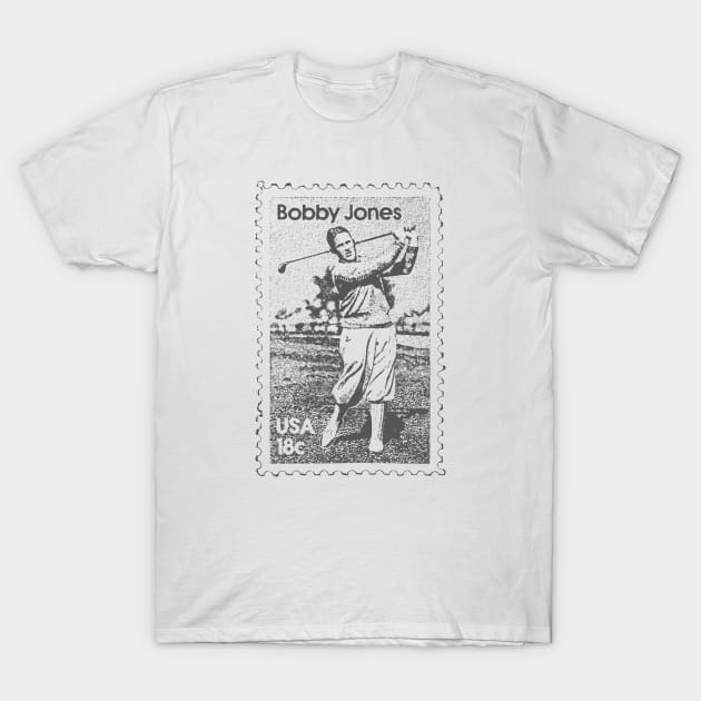 Grey Bobby Jones Stamp Art T-Shirt by claireprints